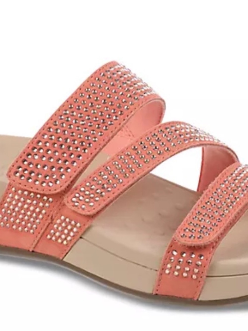 Vionic Women’s Alexis Coral Slide Sandals with Rhinestones Size 8